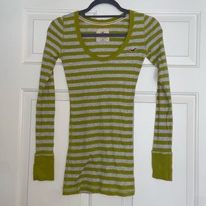 Hollister Long Sleeve Striped Top